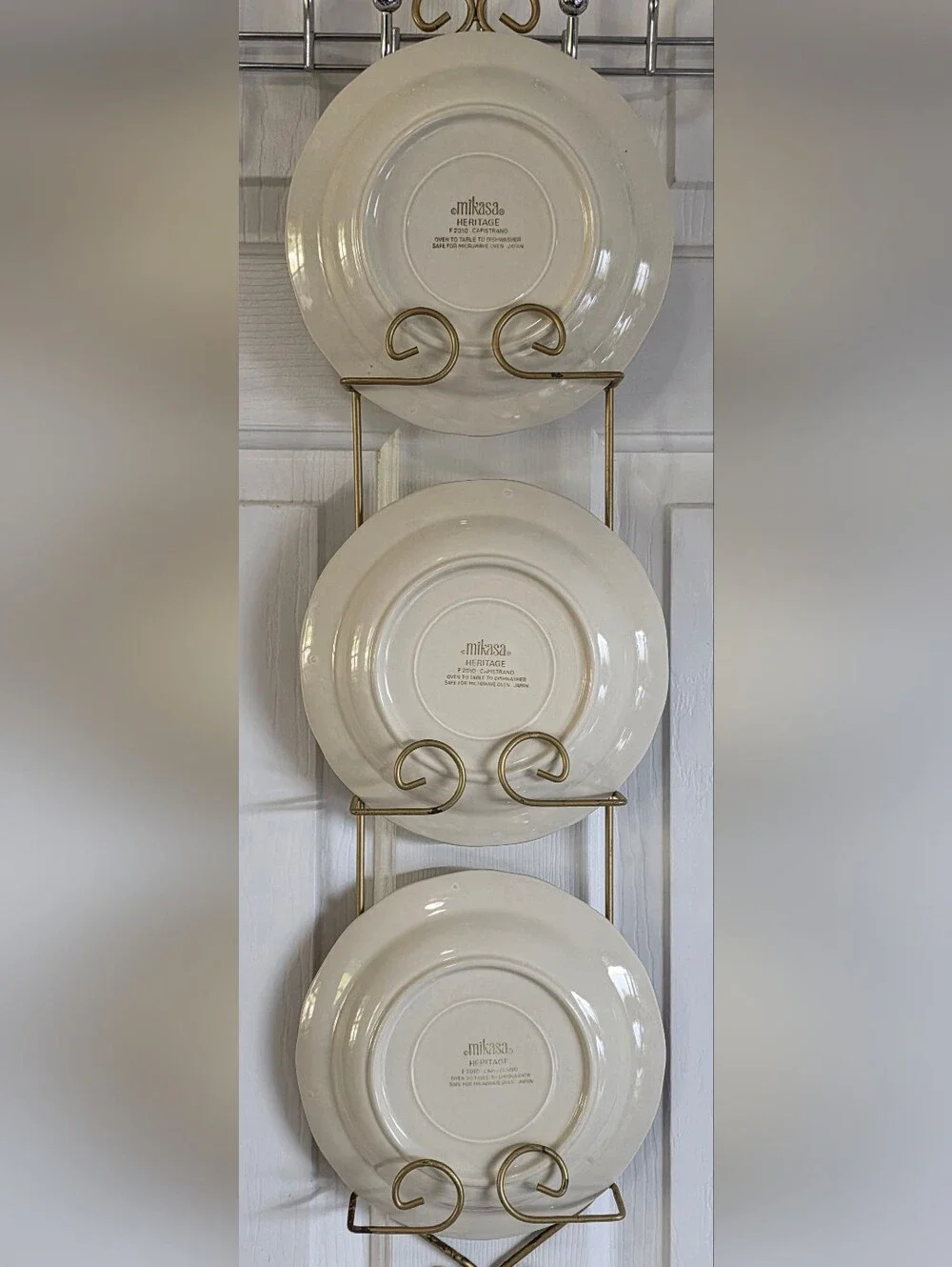 Mikasa Heritage Floral Scalloped Ceramic Dinner Plate Set Of 6